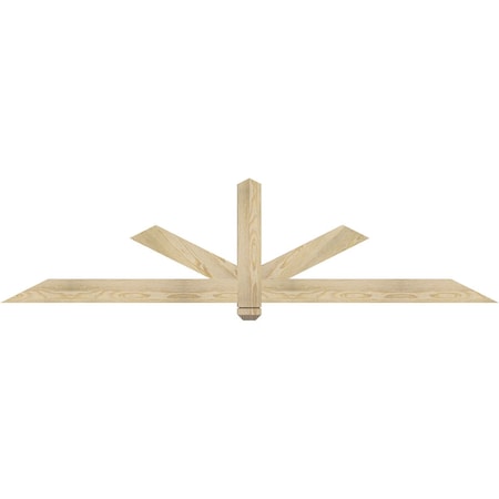 Ekena Millwork Kennewick Rough Sawn Timber Gable Bracket, Douglas Fir, 84"W x 21"H x 2"D x 4"F, 6/12 Pitch GBW084X21X0204KEN00RDF
